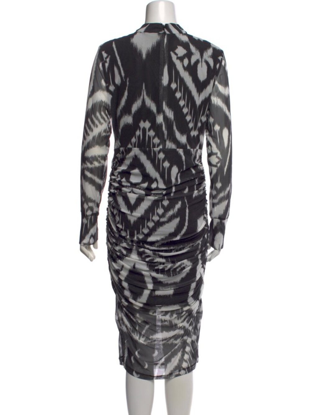 Farm Rio Ruched Printed Stretch-Tulle Midi Dress *BRAND NEW WITH TAGS* - Picture 6 of 11
